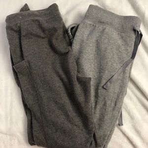 gray joggers- VS and aerie